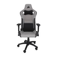 CORSAIR T3 RUSH - Silla de juegos - reposabrazos - forma de T - inclinación - tejido - gris grafito