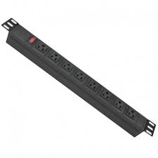 Mtlreg008-pr regleta para rack 19 ancho 8 tomas 15amp 110 voltios 3 luces indicativas de proteccion teklink