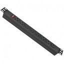 Mtlreg008-pr regleta para rack 19 ancho 8 tomas 15amp 110 voltios 3 luces indicativas de proteccion teklink