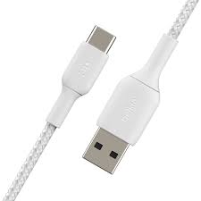 Belkin - Cable Braided - USB-C to USB-A Cable 2M WH