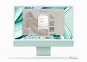 Apple iMac with 4.5K Retina display - Todo en uno - M3 - RAM 8 GB - SSD 256 GB - M3 8-core GPU - 802.11ax (Wi-Fi 6E), Bluetooth 5.3 - WLAN: 802.11a/b/g/n/ac/ax (Wi-Fi 6E), Bluetooth 5.3 - Apple macOS Sonoma 14.0 - monitor: LED 24" 4480 x 2520 (4.5K) - teclado: EE. UU. - verde