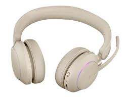 Jabra Evolve2 65 MS Stereo - Auricular - en oreja - Bluetooth - inalámbrico - USB-A - aislamiento de ruido - beige - Certificado para Equipos de Microsoft