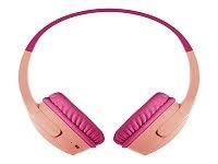 Belkin SoundForm Mini - Auriculares con diadema con micro - en oreja - Bluetooth - inalámbrico - conector de 3,5 mm - rosa