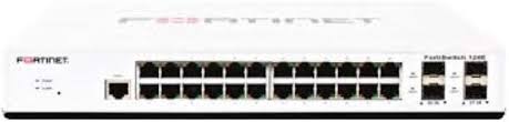 FS-124E-FPOE -FortiSwitch-124E-FPOE L2+ managed POE switch with 24GE +4SFP, 24port POE with max 370W limit and smart fan temperature control