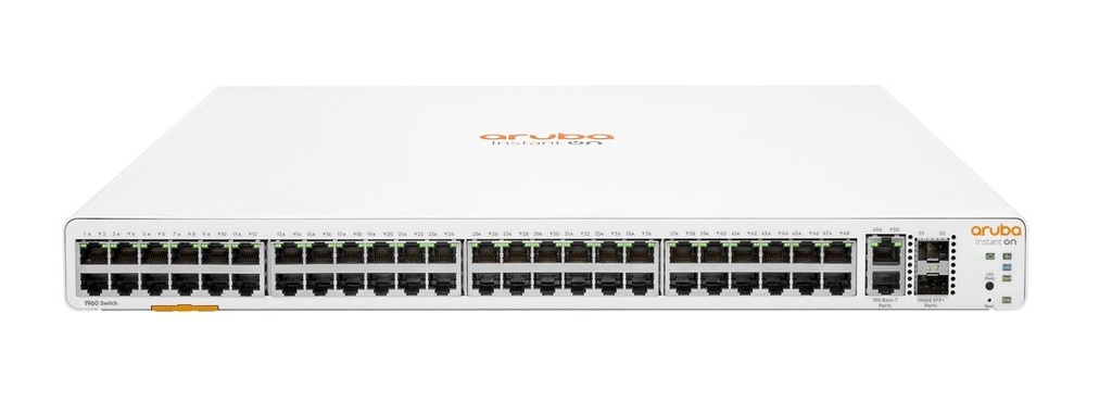 HPE Aruba Instant On 1960 48G 2XGT 2SFP+ Switch - Conmutador - L2 + - inteligente - 48 x 10/100/1000 + 2 x 10 Gigabit SFP+ + 2 x 10 Gigabit Ethernet - sobremesa, montaje en rack
