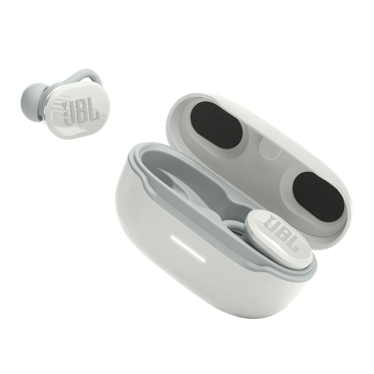 JBL Endurance Race - Auriculares inalámbricos con micro - en oreja - Bluetooth - blanco