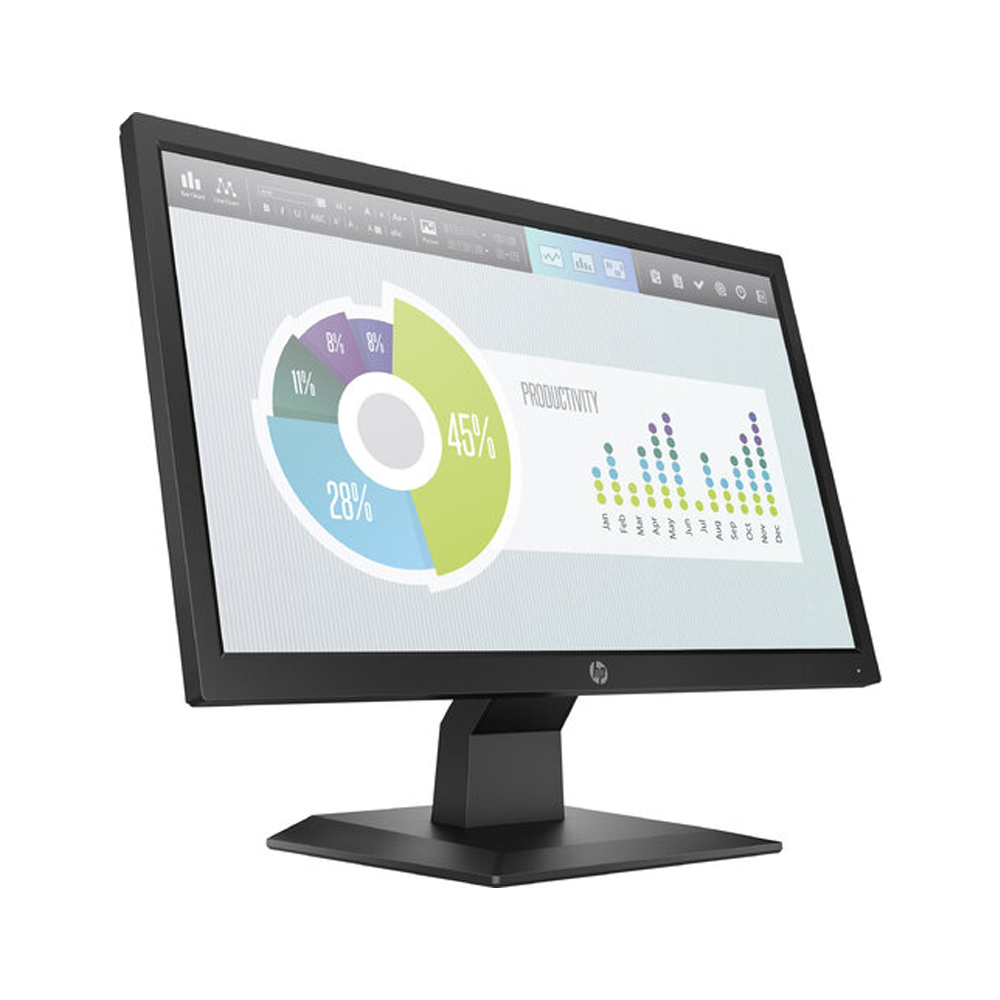 HP P204 - LED-backlit LCD monitor - 19.5" - 1600 x 900 - TN - HDMI / VGA (DB-15) - Black