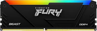 Kingston FURY Beast RGB - DDR4 - módulo - 16 GB - DIMM de 288 contactos - 3200 MHz / PC4-25600 - CL16 - 1.35 V - sin búfer - no ECC - negro