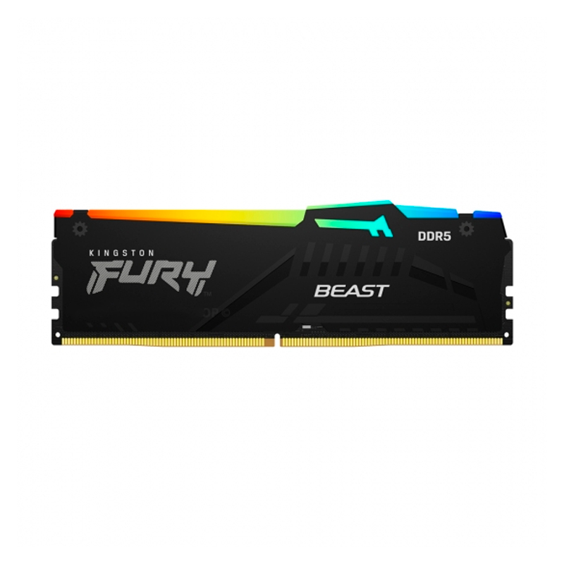 Kingston FURY Beast RGB - DDR5 - módulo - 16 GB - DIMM de 288 contactos - 5200 MHz / PC5-41600 - CL40 - 1.25 V - sin búfer - on-die ECC