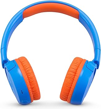 JBL JR300BT - Auriculares con diadema con micro - en oreja - Bluetooth - inalámbrico - naranja/azul