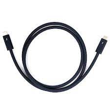 Apple Thunderbolt 4 Pro - Cable Thunderbolt - 24 pin USB-C (M) a 24 pin USB-C (M) - USB 3.2 / USB4 / Thunderbolt 3 / Thunderbolt 4 / DisplayPort - 1 m - compatible con encadenamiento Daisy - negro