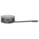 Dell 6-in-1 Multiport Adapter DA305 - Estación de conexión - USB-C - HDMI, DP, USB-C - GigE - con 3 años de garantía básica en el hardware - para Alienware x14 R1; Inspiron 14 54XX, 14 7420; Latitude 54XX, 7420; Vostro 5620; XPS 15 95XX