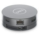 Dell 6-in-1 Multiport Adapter DA305 - Estación de conexión - USB-C - HDMI, DP, USB-C - GigE - con 3 años de garantía básica en el hardware - para Alienware x14 R1; Inspiron 14 54XX, 14 7420; Latitude 54XX, 7420; Vostro 5620; XPS 15 95XX