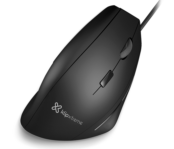 Klip Xtreme - Mouse - USB - Wired - Black - Ultra ergonomic