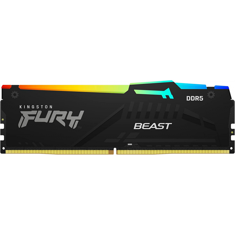 Kingston FURY Beast RGB - DDR5 - módulo - 8 GB - DIMM de 288 contactos - 5600 MHz / PC5-44800 - CL40 - 1.25 V - sin búfer - on-die ECC