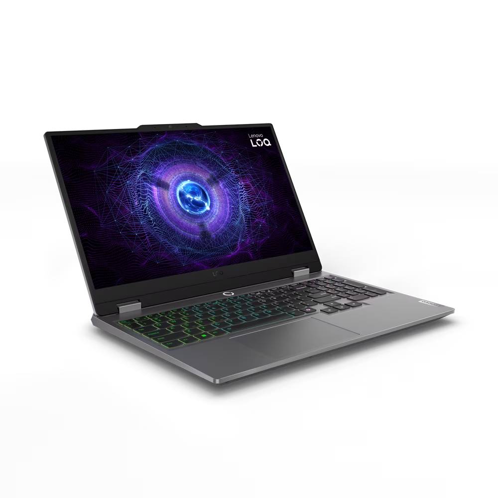 Lenovo LOQ 15IAX9 - Notebook - 15.6" - Intel Core i5 12450HX - 16 GB - 512 GB SSD - NVIDIA GeForce RTX 4050 - Windows 11 Home - Grey - Spanish - 1-year warranty