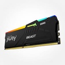 Kingston FURY Beast RGB - DDR5 - módulo - 16 GB - DIMM de 288 contactos - 4800 MHz / PC5-38400 - CL38 - 1.1 V - sin búfer - on-die ECC