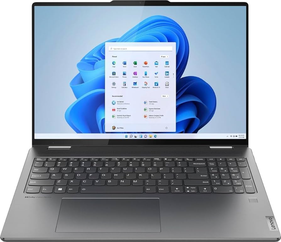 Lenovo Yoga 7 - Notebook - 16" - Intel Core Ultra7 155U - 16 GB - 1 TB SSD - Microsoft Windows 11 Home - Gray - Spanish - 1-year warranty