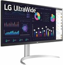 LG UltraWide 34WQ650-W - Monitor LED - 34" - 2560 x 1080 UWFHD @ 100 Hz - IPS - 400 cd/m² - 1000:1 - DisplayHDR 400 - 1 ms - HDMI, DisplayPort, USB-C - altavoces