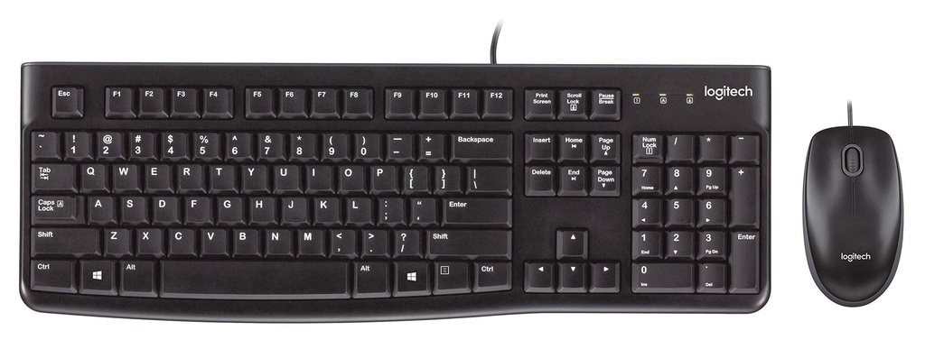 Logitech Desktop MK120 - Juego de teclado y ratón - USB - inglés