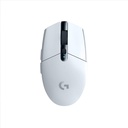 Logitech G G305 - Ratón - óptico - 6 botones - inalámbrico - 2.4 GHz - receptor inalámbrico USB - blanco