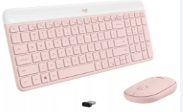 Logitech - Keyboard and mouse set - Spanish - Wireless - Rose