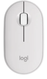 Logitech Pebble Mouse 2 M350s - Ratón - óptico - 3 botones - inalámbrico - Bluetooth - blanco