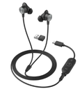 Logitech Zone Wired Earbuds - Auricular - en oreja - cableado - conector de 3,5 mm - aislamiento de ruido - grafito - Certificado para Skype Empresarial, Certificado para Equipos de Microsoft