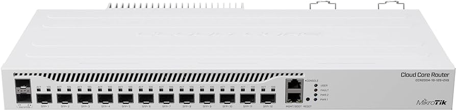 MikroTik Cloud Core Router CCR2004-1G-12S+2XS - Router - 10 GigE, 25 Gigabit Ethernet - montaje en rack