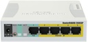 MikroTik RouterBOARD RB260GSP - Conmutador - Gestionado - 5 x 10/100/1000 (4 PoE) + 1 x SFP - sobremesa - PoE