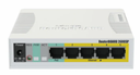 MikroTik RouterBOARD RB260GSP - Conmutador - Gestionado - 5 x 10/100/1000 (4 PoE) + 1 x SFP - sobremesa - PoE