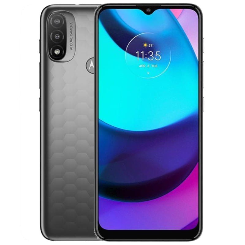 Motorola Moto E20 - 4G smartphone - SIM doble - RAM 2 GB / Memoria interna 32 GB - microSD slot - 6.5" - 2 x cámaras traseras 13 MP, 2 MP - front camera 5 MP - grafito