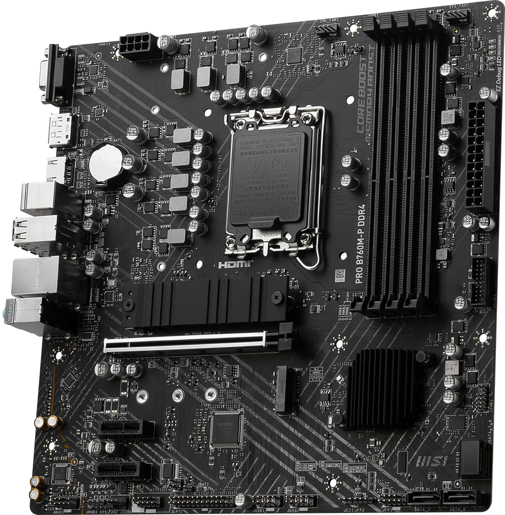MSI - 824142337820 - Motherboard - Micro ATX - LGA1700 Socket - Intel B760 - para Core i9 / para Core i7 / para Core i5 / para Core i3 / para Celeron / para Pentium - Intel HD Graphics