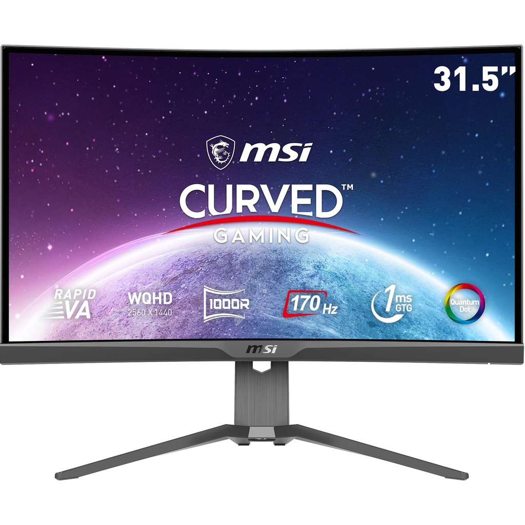 MSI - LED-backlit LCD monitor - Curved Screen - 31.5" - MAG 325 WQHD 240hz 1ms