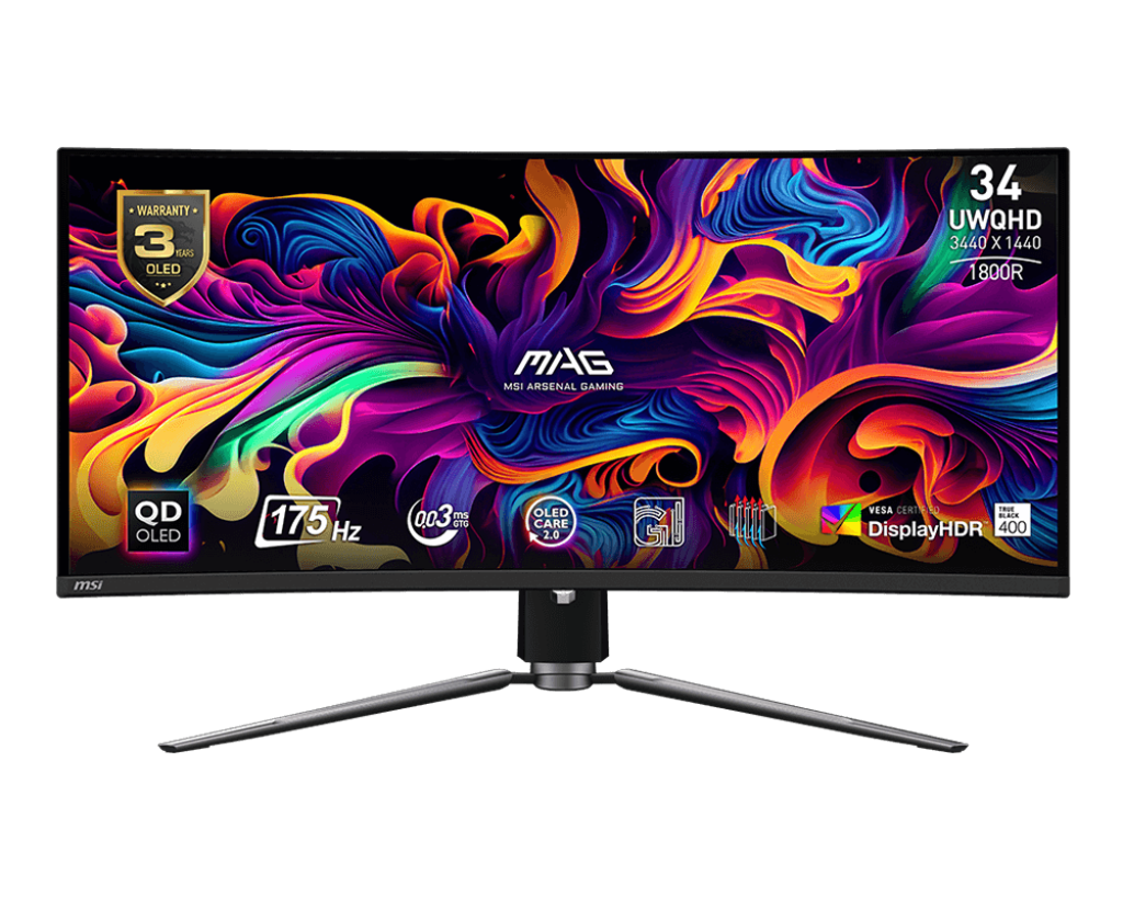 MSI - LED-backlit LCD monitor - Curved Screen - 34" - MAG 341CQP UWQHD 175HZ 0.03 M