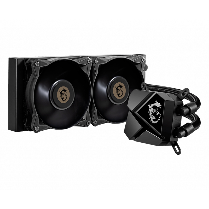 MSI MAG CORELIQUID P240 - Sistema de refrigeración líquida del procesador - (para: LGA1156, AM2, AM2+, LGA1366, AM3, LGA1155, AM3+, LGA2011, FM1, FM2, LGA1150, FM2+, LGA2011-3, LGA1151, AM4, LGA2066, LGA1200, LGA1700) - aluminio - 120 mm