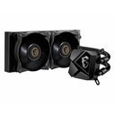 MSI MAG CORELIQUID P240 - Sistema de refrigeración líquida del procesador - (para: LGA1156, AM2, AM2+, LGA1366, AM3, LGA1155, AM3+, LGA2011, FM1, FM2, LGA1150, FM2+, LGA2011-3, LGA1151, AM4, LGA2066, LGA1200, LGA1700) - aluminio - 120 mm