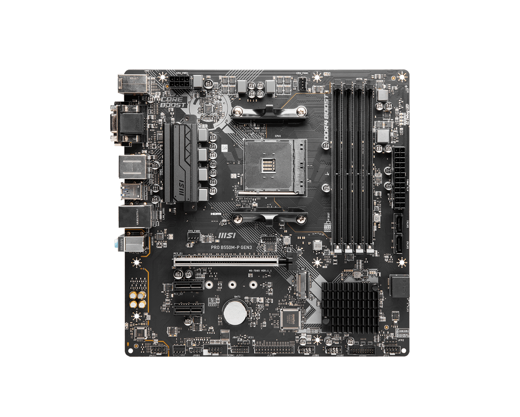 MSI - MSI Motherboard PRO B550M-P GEN3 DDR4 - Motherboard