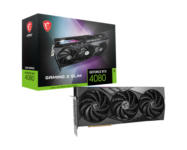 MSI - PCI Express 4.0 - NVIDIA - NVIDIA 4080 - GDDR6X SDRAM - 16G Gaming X Slim