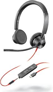 Poly Blackwire 3325 - Blackwire 3300 series - auricular - en oreja - cableado - cancelación de sonido activo - conector de 3,5 mm, USB-A - negro