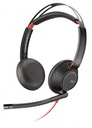 Poly Blackwire 5220 - Blackwire 5200 series - auricular - en oreja - cableado - cancelación de sonido activo - conector de 3,5 mm, USB-A - negro - Certificado para Skype Empresarial, Certificado para Equipos de Microsoft, Certificado por Avaya, certificado con Cisco Jabber