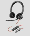 Poly Blackwire 3325 - Blackwire 3300 series - auricular - en oreja - cableado - cancelación de sonido activo - conector de 3,5 mm, USB-C - negro