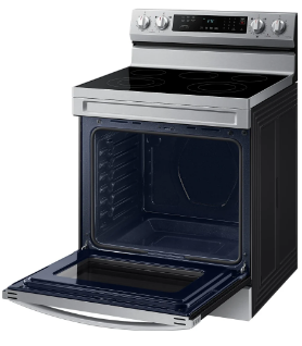 Samsung NE63A6311SS - Hornillo - autónomo - Wi-Fi - ancho: 76 cm - fondo: 72.9 cm - alto: 118 cm - con auto limpieza - acero inoxidable