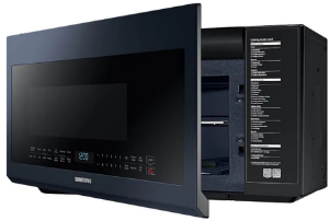 Samsung Smart Bespoke ME21A706BQN - Horno microondas - gama alta - 59.5 litros - 1000 W - acero azul marino con sistema de escape integrado