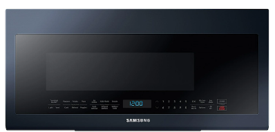Samsung Smart Bespoke ME21A706BQN - Horno microondas - gama alta - 59.5 litros - 1000 W - acero azul marino con sistema de escape integrado