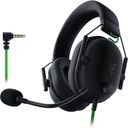 Razer BlackShark V2 - Auricular - tamaño completo - cableado - USB, conector de 3,5 mm - aislamiento de ruido