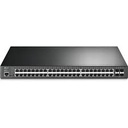 TP-Link JetStream TL-SG3452P V1 - Conmutador - Gestionado - 48 x 10/100/1000 (PoE+) + 4 x Gigabit SFP - montaje en rack - PoE+ (384 W)