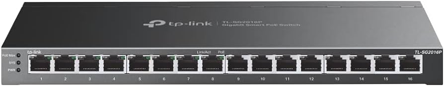 TP-Link - Switch - SG2016P 16-Port Gigabit Smart