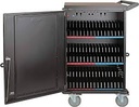 Tripp Lite 48-Device AC Mobile Charging Cart Storage Station for Laptops, Chromebooks, Tablets 120V, NEMA 5-15P, 10 ft. Cord, Black - Carrito carga y gestión - para 48 portátiles - bloqueable - acero resistente - negro