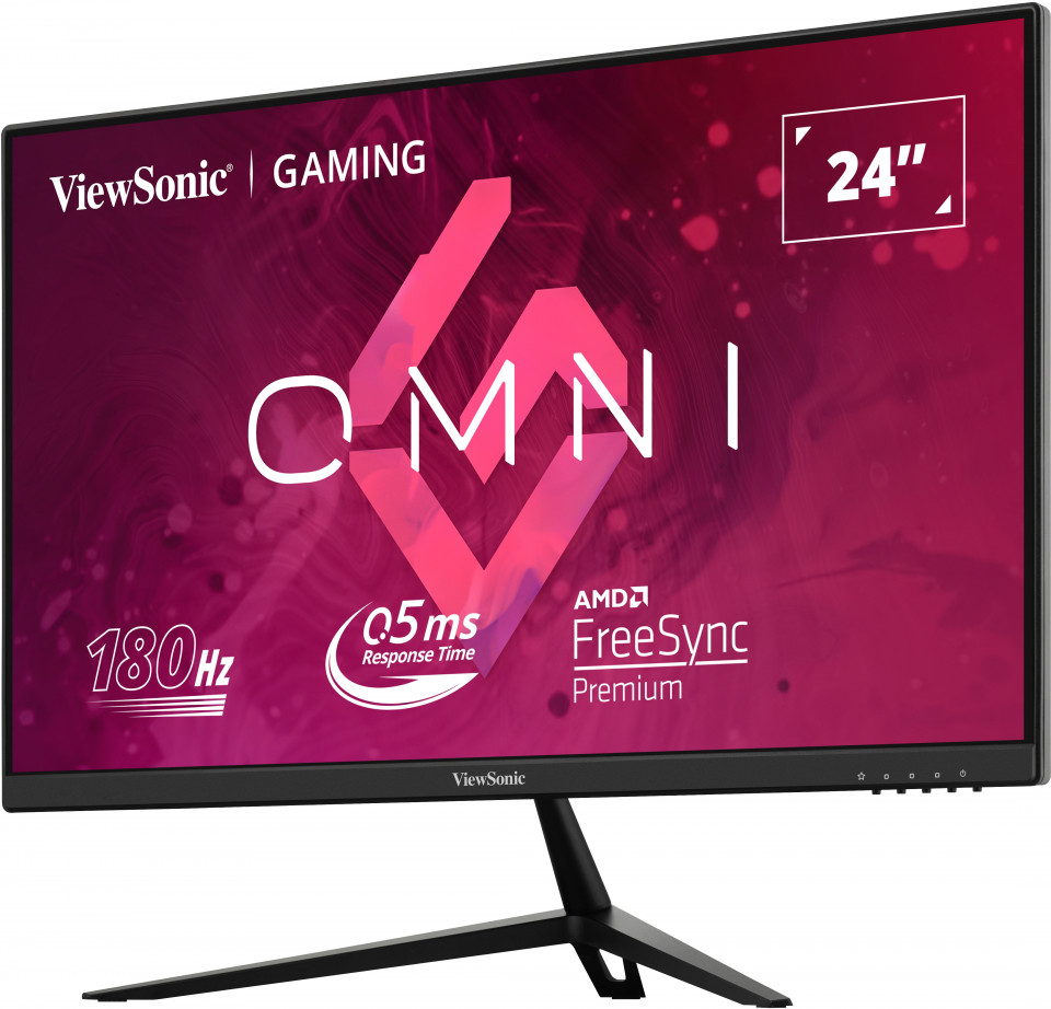 ViewSonic OMNI VX2428 - Monitor LED - gaming - 24" (23.8" visible) - 1920 x 1080 Full HD (1080p) @ 180 Hz - IPS - 250 cd/m² - 1000:1 - HDR10 - 0.5 ms - 2xHDMI, DisplayPort - altavoces